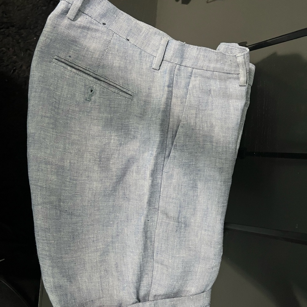 Express Light Blue Double-Breasted Suit - Picture 4 of 6